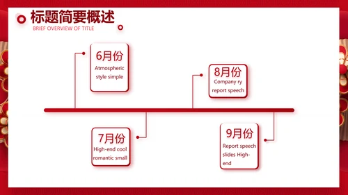 红色喜庆中式婚礼婚庆PPT动态模板