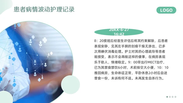 绿色简约精神科护理查房PPT模板宣传PPT动态PPT