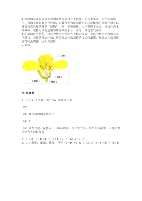 科学四年级下册第一单元《植物的生长变化》测试卷精品.docx