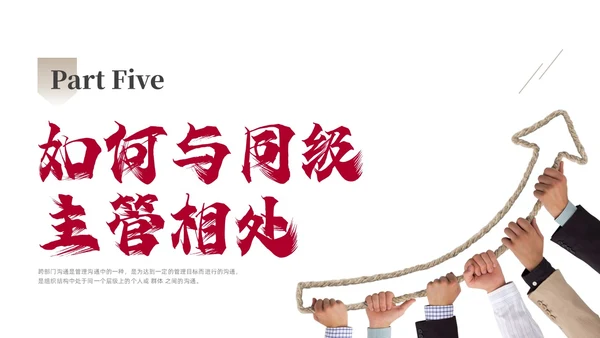 红色商务励志跨部门沟通企业培训PPT课件沟通技巧