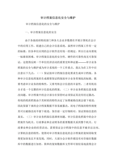 审计档案信息化安全与维护.docx