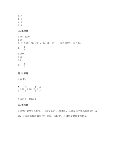 人教版六年级上册数学 期中测试卷【能力提升】.docx