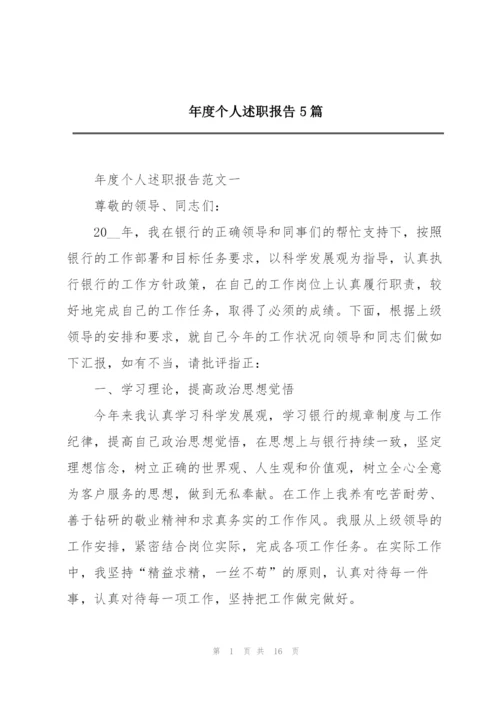 年度个人述职报告5篇.docx