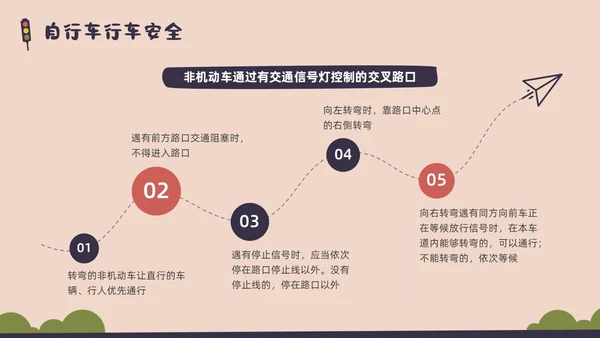 彩色水彩简约交通安全教育PPT课件