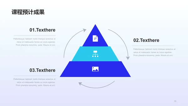 蓝色简约扁平通用培训课件PPT模板