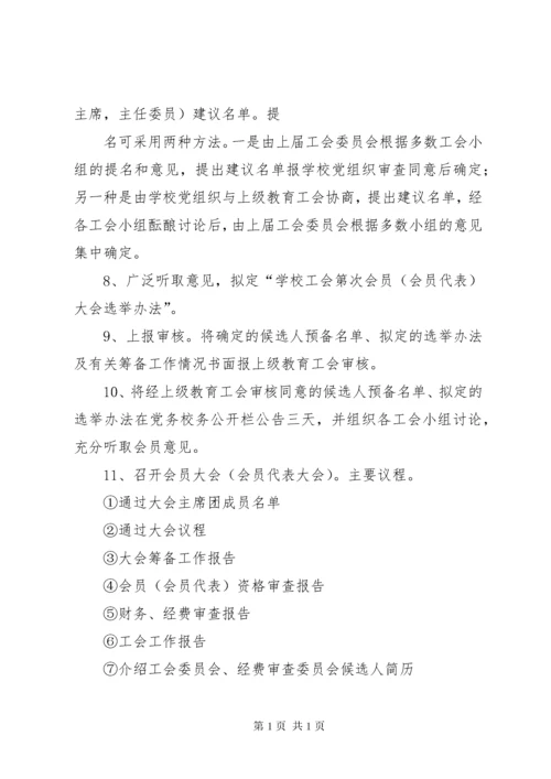 学校教职工代表大会程序要点+工会换届选举程序 (4).docx