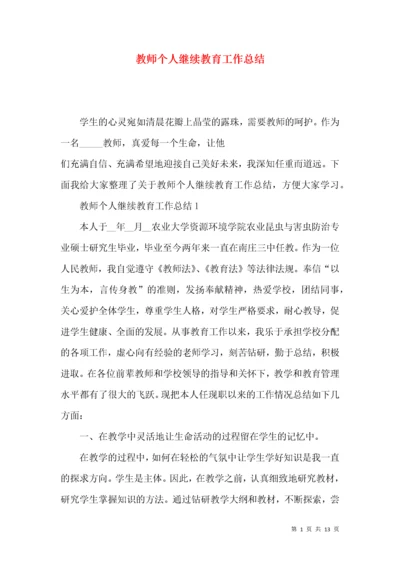 教师个人继续教育工作总结.docx