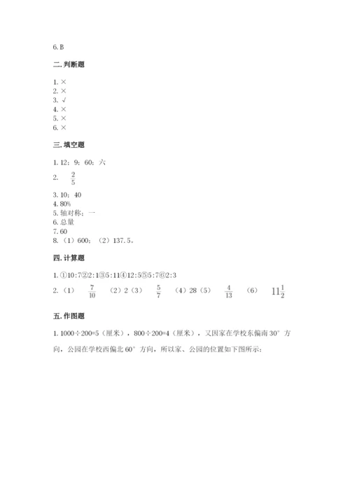 小学六年级数学上册期末考试卷精品（考试直接用）.docx