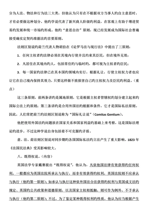 2023年国际私法期末考试知识点整理.docx