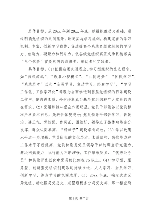 市国税局建设学习型党组织三年规划 (4).docx