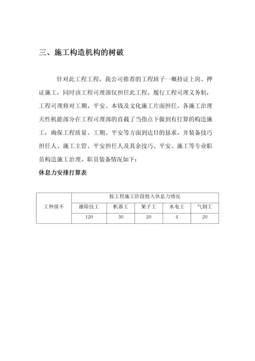 2022年建筑行业厂房库房拆除工程施工组织设计方案.docx