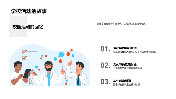 校园生活交流会PPT模板