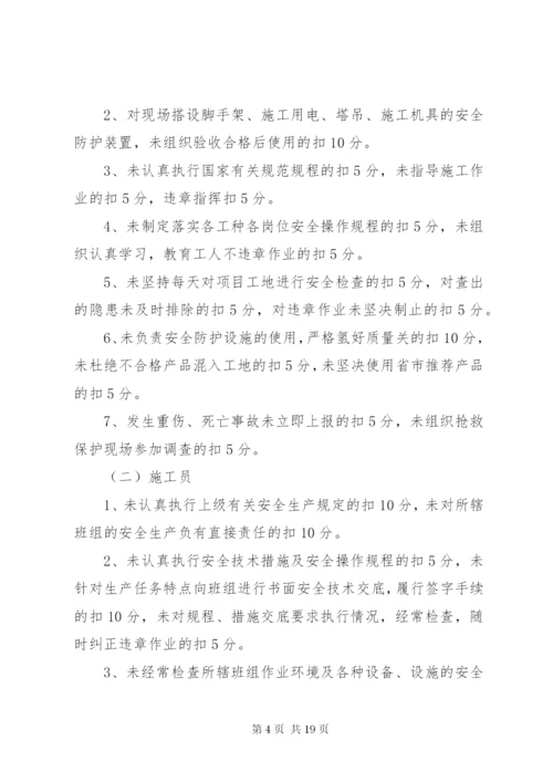 管理人员安全生产责任制考核制度.docx