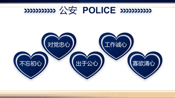 蓝色大气公安警察新闻发布会你动态PPT模板