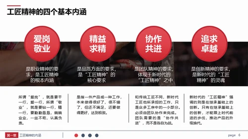 弘扬新时代工匠精神通用PPT课件模板