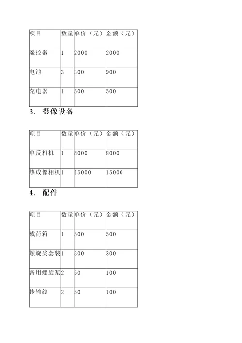 浙江图传无人机报价单