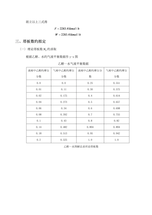 化工原理乙醇水优质课程设计汇总.docx