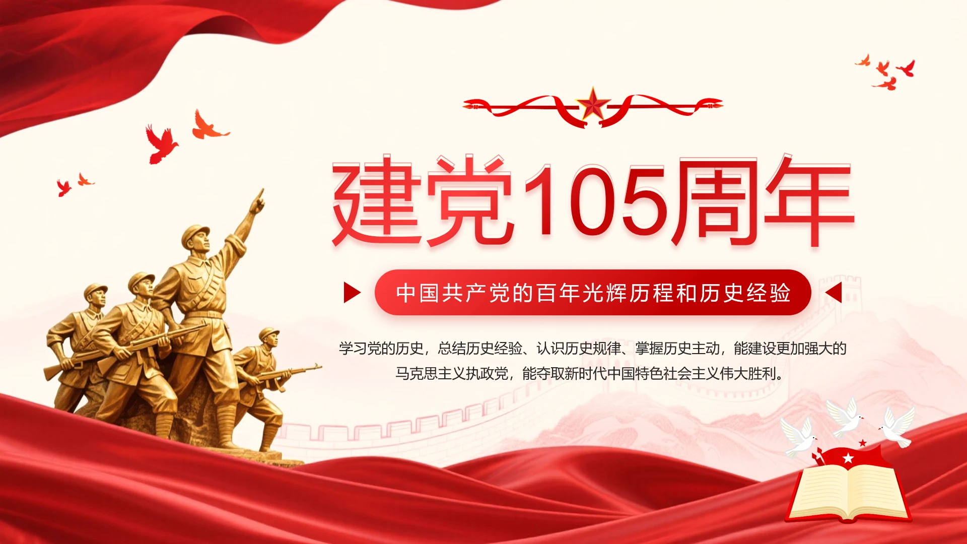 中国共产党建党105周年主题宣传PPT
