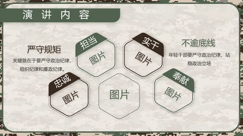 迷彩风八一军事部队规章制度动态PPT模板