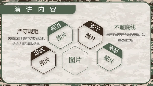 迷彩风八一军事部队规章制度动态PPT模板