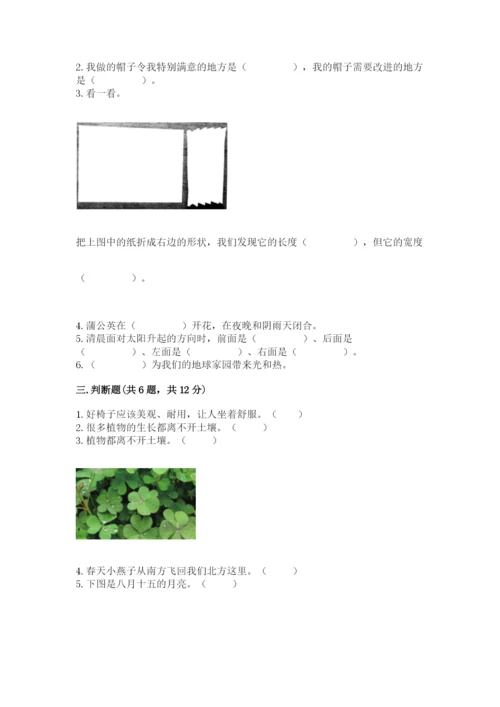 教科版科学二年级上册《期末测试卷》及参考答案（培优a卷）.docx