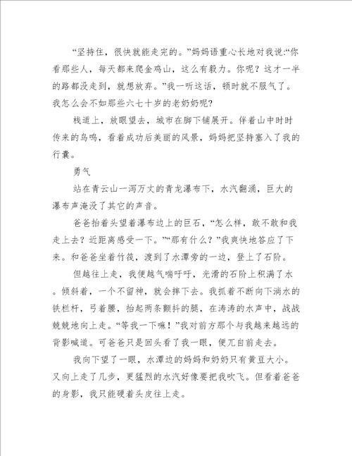 关于以行囊为话题的作文：我的行囊的作文
