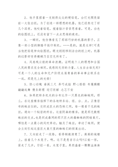 红岩经典好词好句摘抄.docx