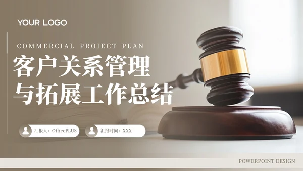 棕色客户关系管理与拓展工作总结