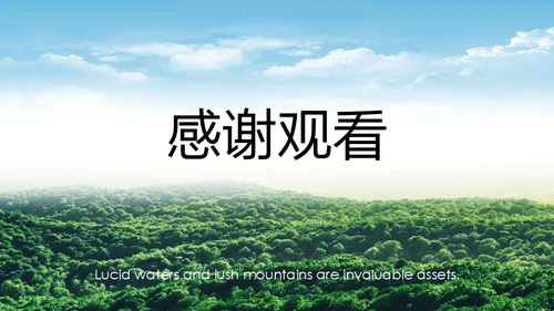 绿水青山就是金山银山通用PPT模板