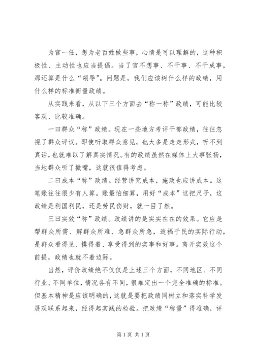 树立正确的政绩观学习两个纲要心得体会 (4).docx