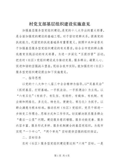 村党支部基层组织建设实施意见.docx