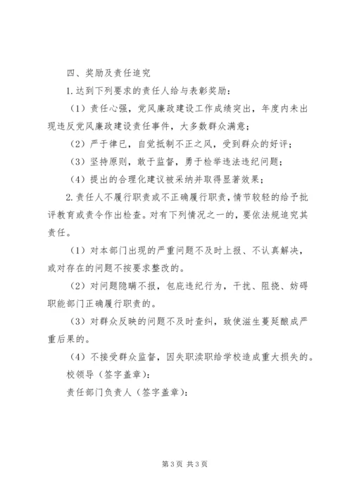 学校党风廉政建设责任书 (5).docx