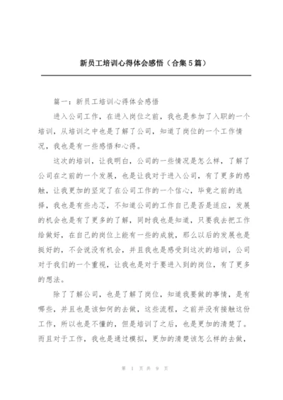 新员工培训心得体会感悟（合集5篇）.docx