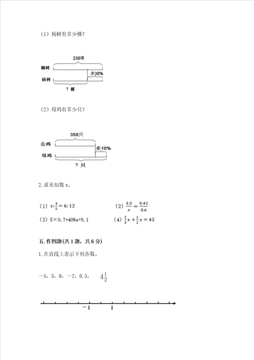 北师大版数学六年级下册期末测试卷含答案【综合题】