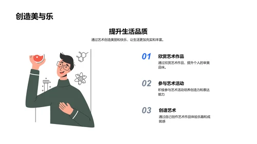 艺术融入生活教学PPT模板