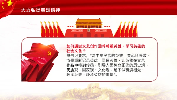 学习论中国共产党历史弘扬英雄精神党课PPT