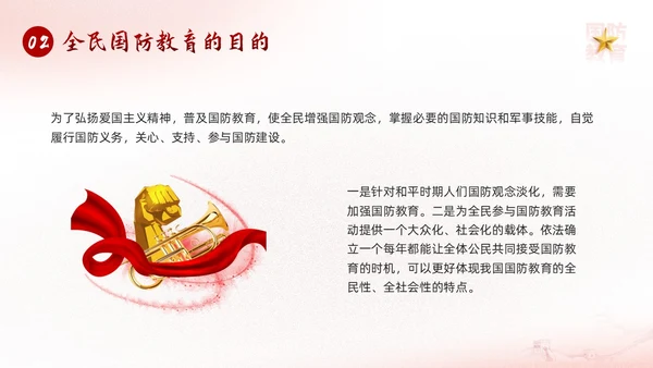 红色简约九一八国防教育勿忘国耻强我国防PPT模板宣传P