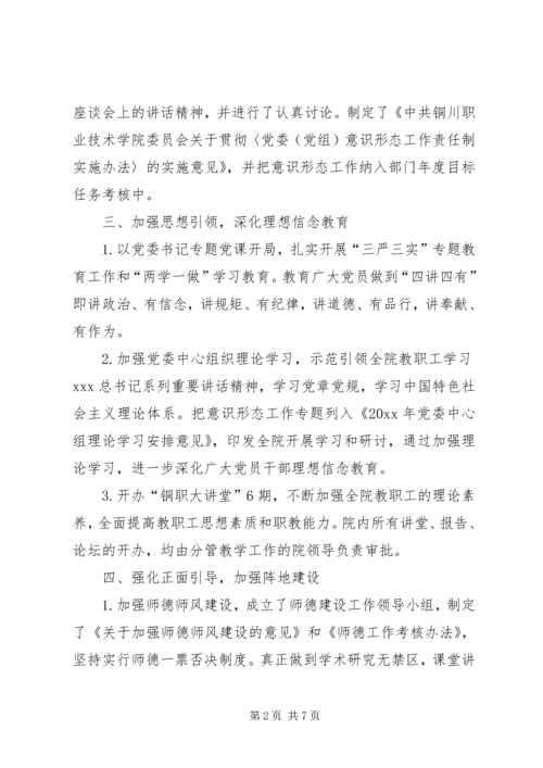 学校意识形态工作自查报告.docx