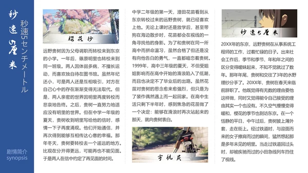 唯美日漫新海诚动画作品解读PPT模板