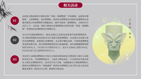简约古典实景世界博物馆日节日科普PPT模板