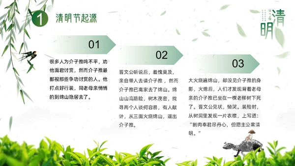 水墨牧童清明节通用PPT模板