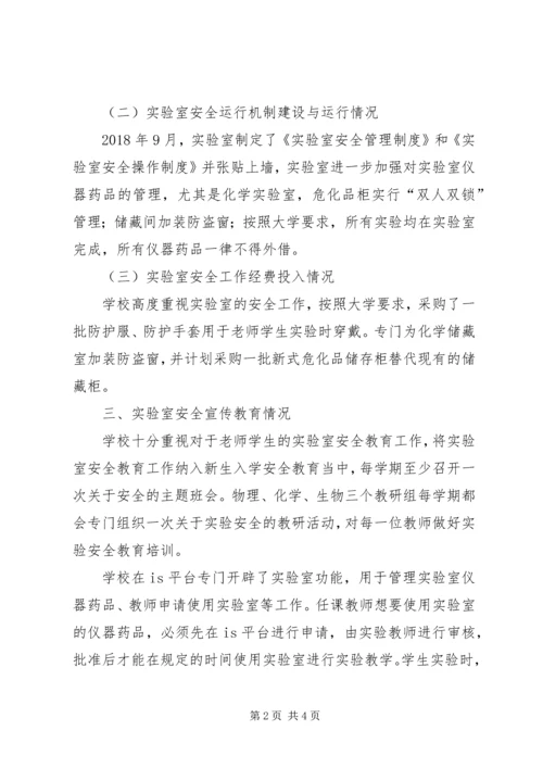 大学附属中学实验室安全年度工作报告.docx