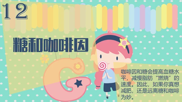 生活坏习惯肥胖减肥通用PPT模板