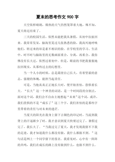 夏末的思考作文900字.docx