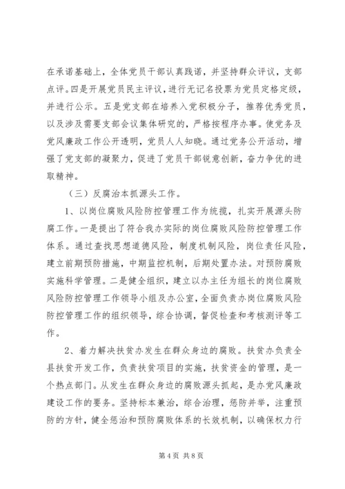 扶贫办党风廉政建设工作报告.docx