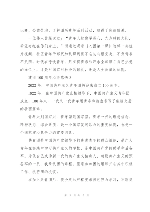 建团100周年心得感悟(通用五篇).docx