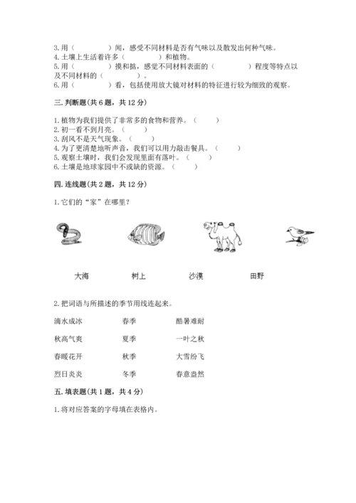 教科版二年级上册科学期末测试卷全面.docx