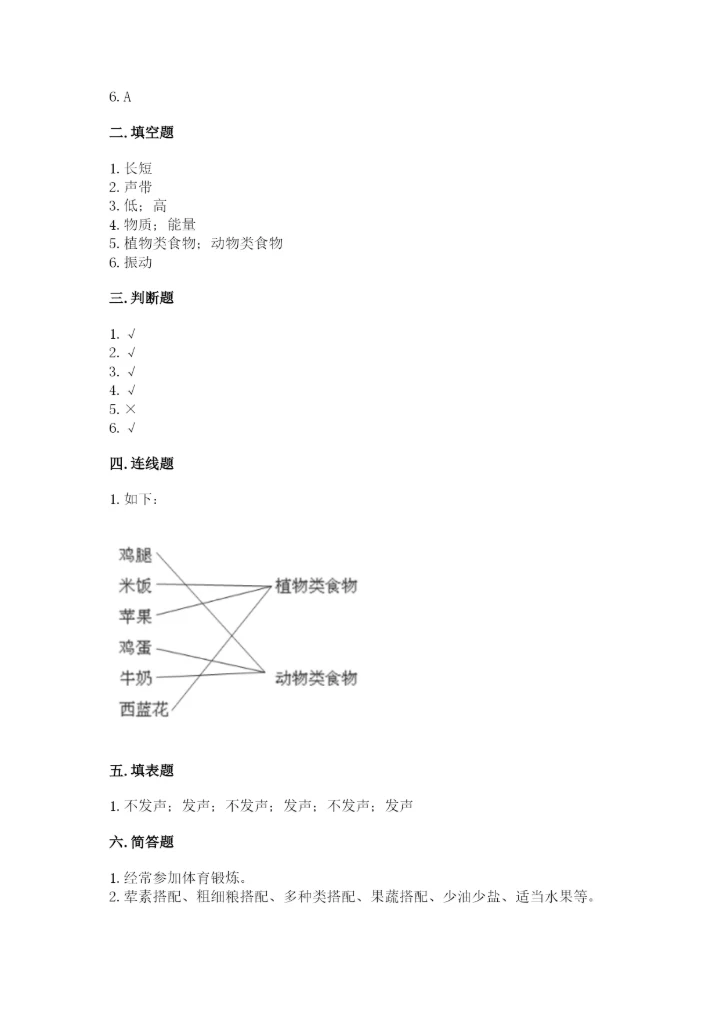 教科版四年级上册科学期末测试卷含解析答案.docx