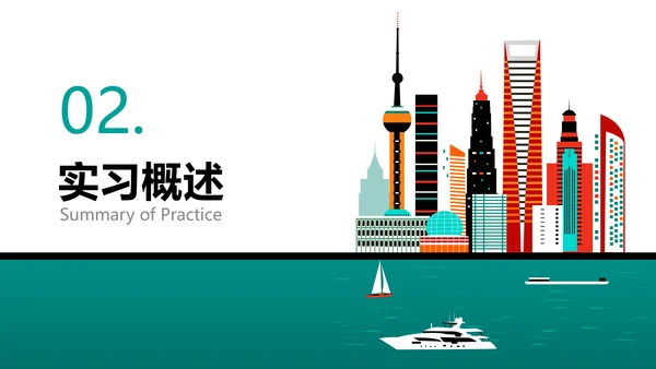 扁平风绿色大学生实习汇报PPT