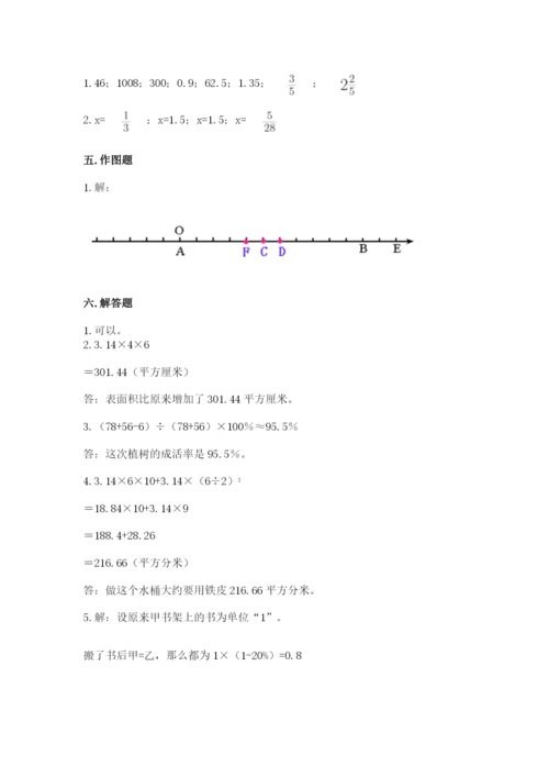 沪教版数学六年级下册期末检测试题附参考答案【b卷】.docx